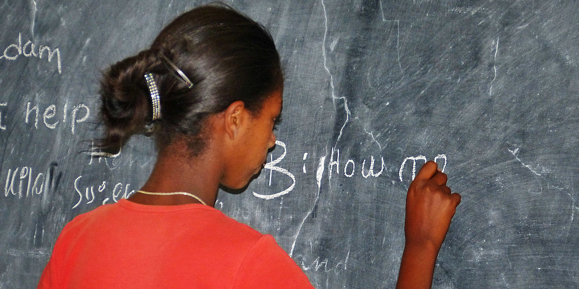 Schülerin in Zway, Äthiopien 