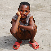 Jugendlicher im Straßenkinderzentrum in Freetown, Sierra Leone